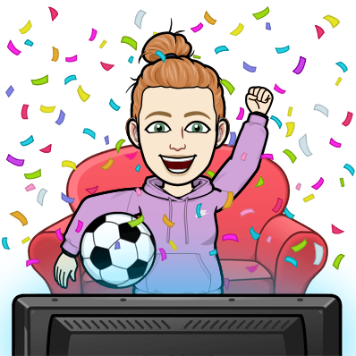 avatar of woman holding soccer ball watching TV