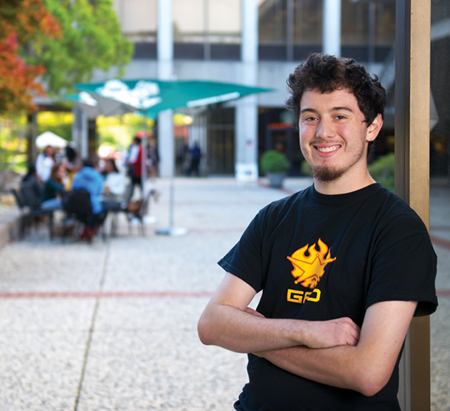 CSUEB student Kern Wallace who is enrolled in the University's College Link program