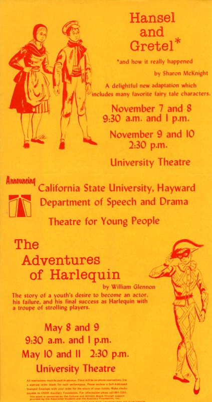 The Adventures of Harlequin flyer