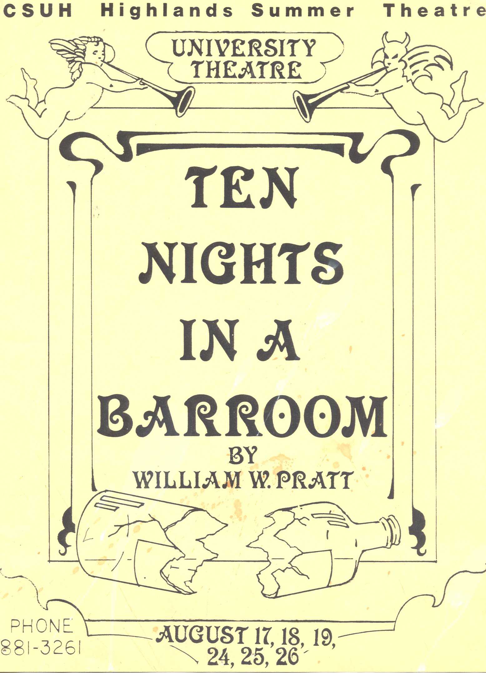 Highlands Summer Theatre 1984: Ten Nights in a Barroom
