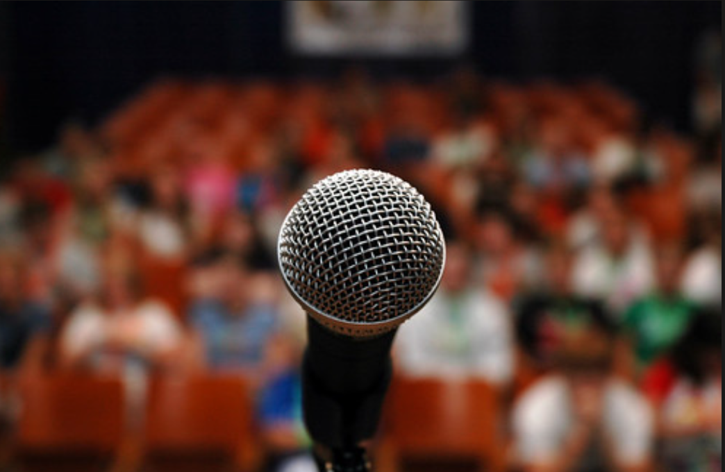Microphone on stage