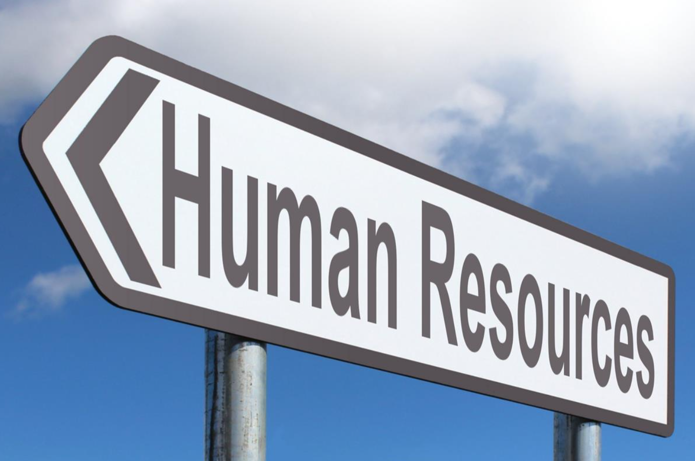 Street sign saying human resources