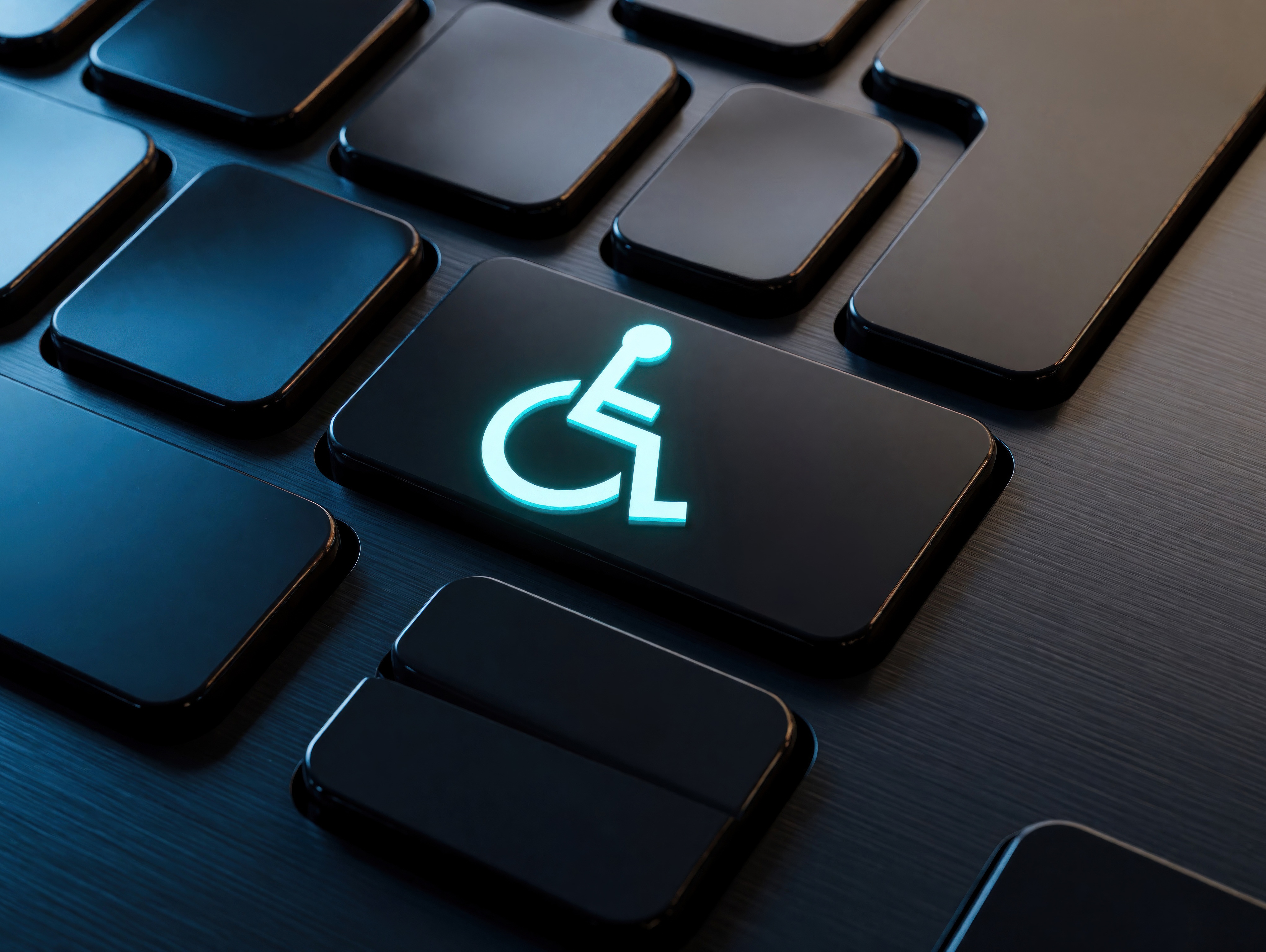 Keyboard with access key lit up