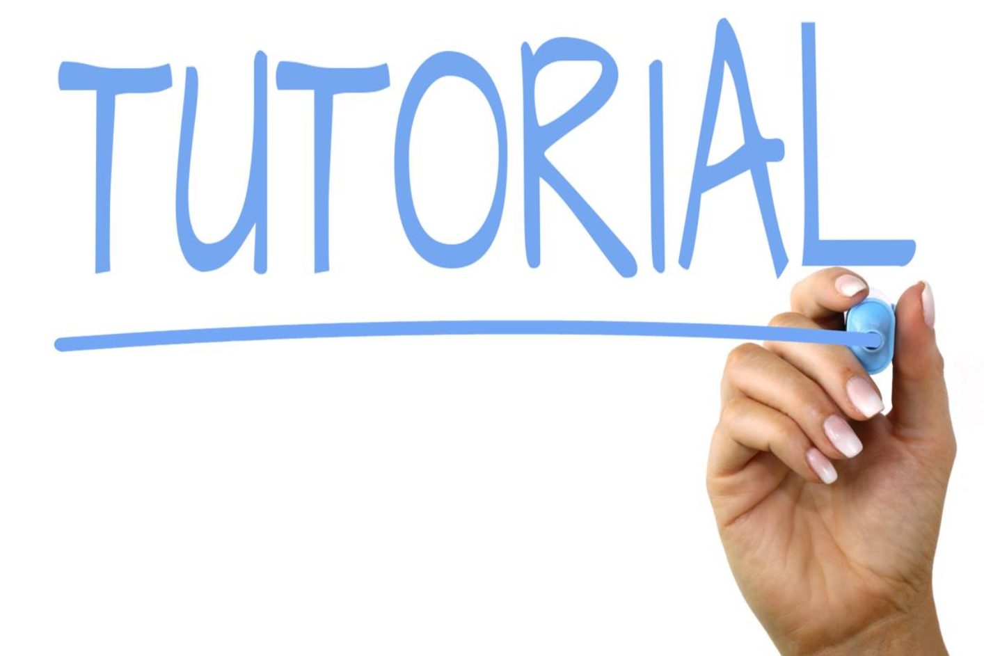 The word tutorial written on a whiteboard