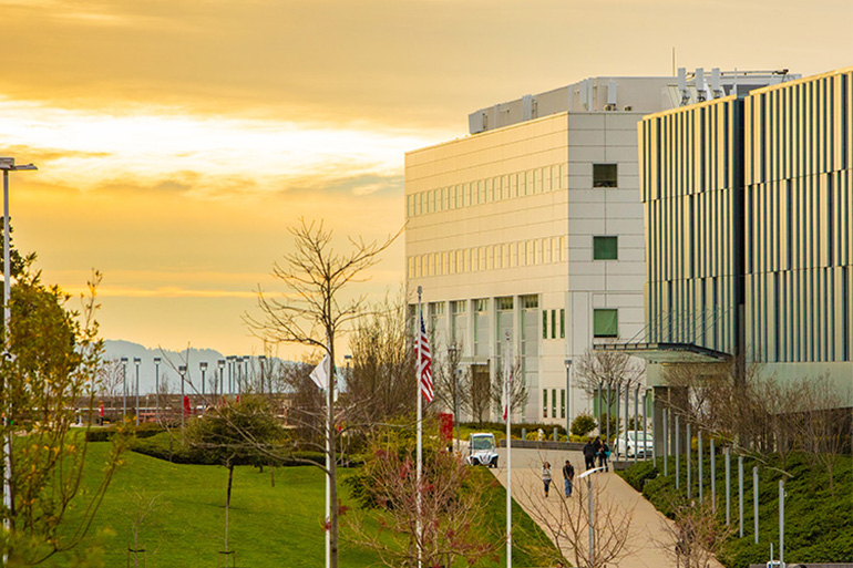 Sunset at Hayward campus