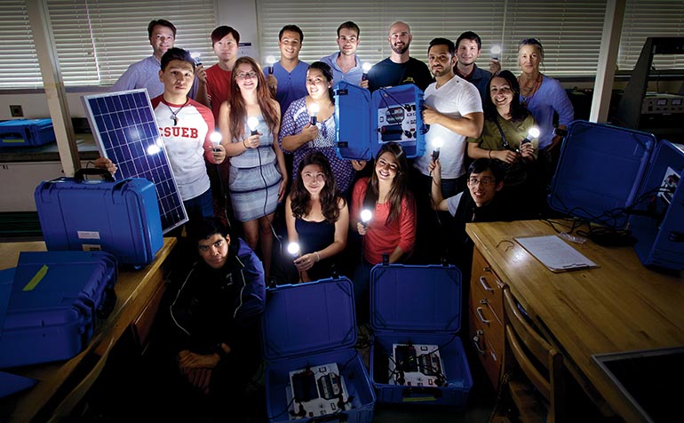 Students with Solar Suitcase projects