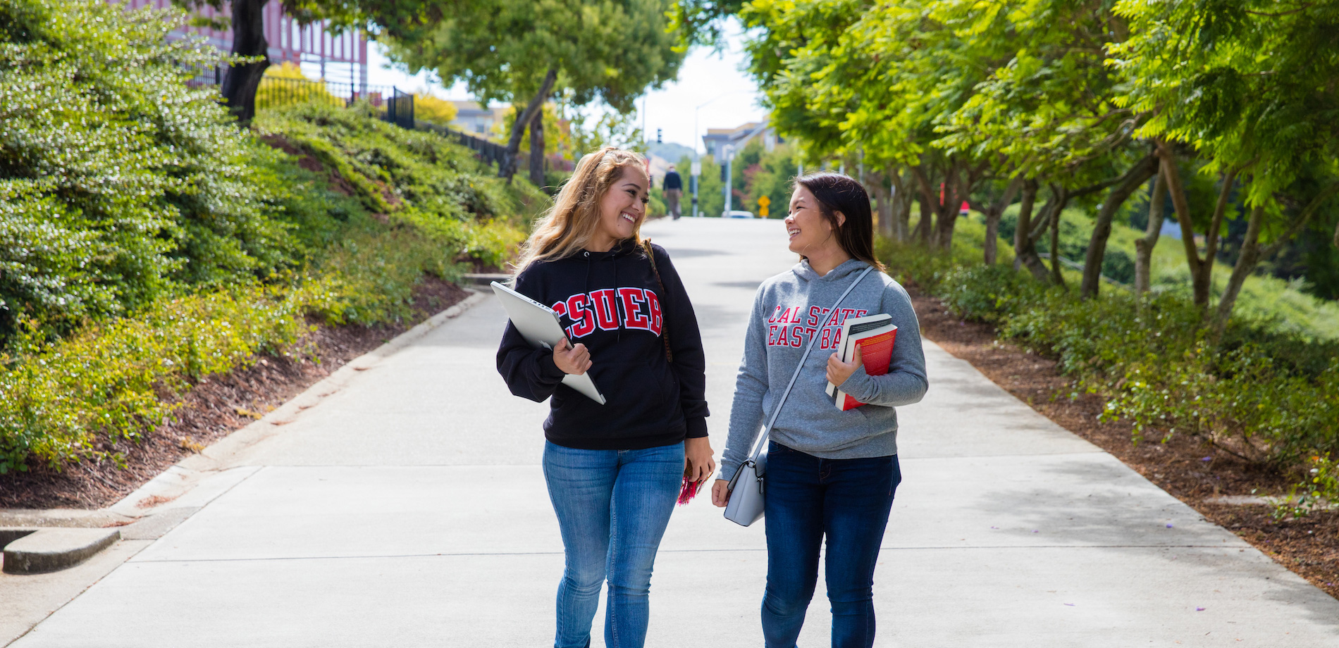 students walking