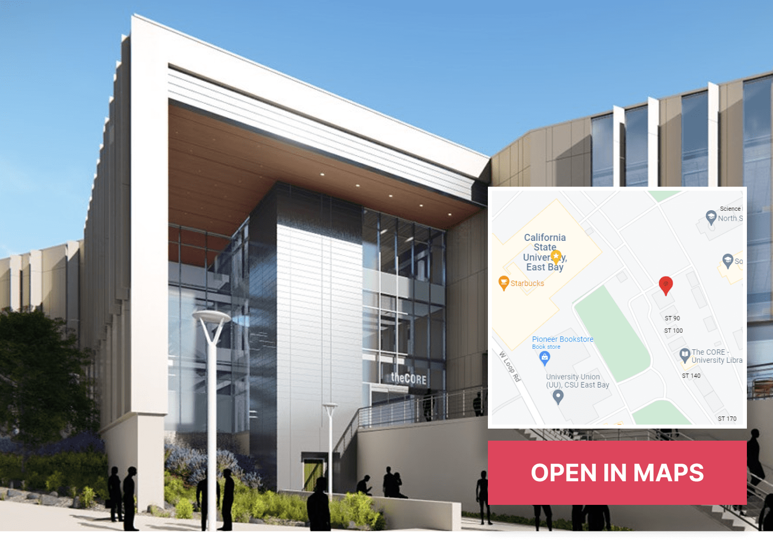 Click on this image to get the google maps direction to the learning commons situated in the CORE Building