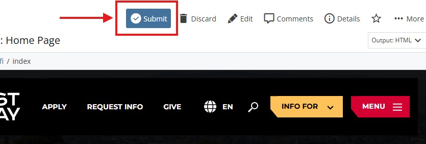 edit a page (submit step)