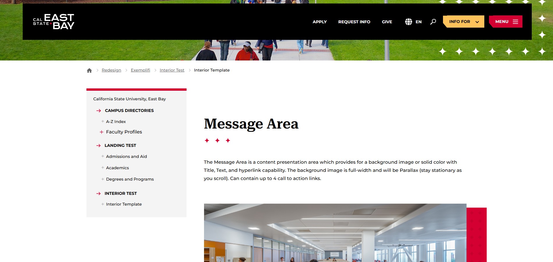 interior example page