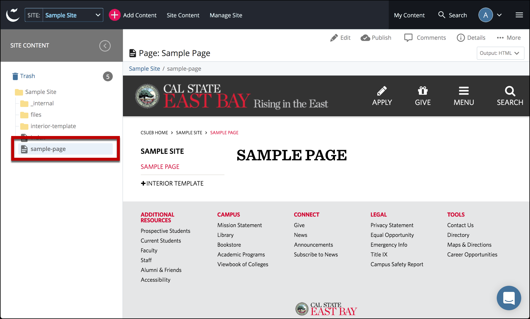 sample of asset in asset tree