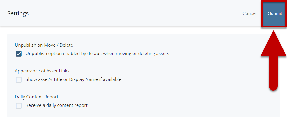 submit button highlighted in red