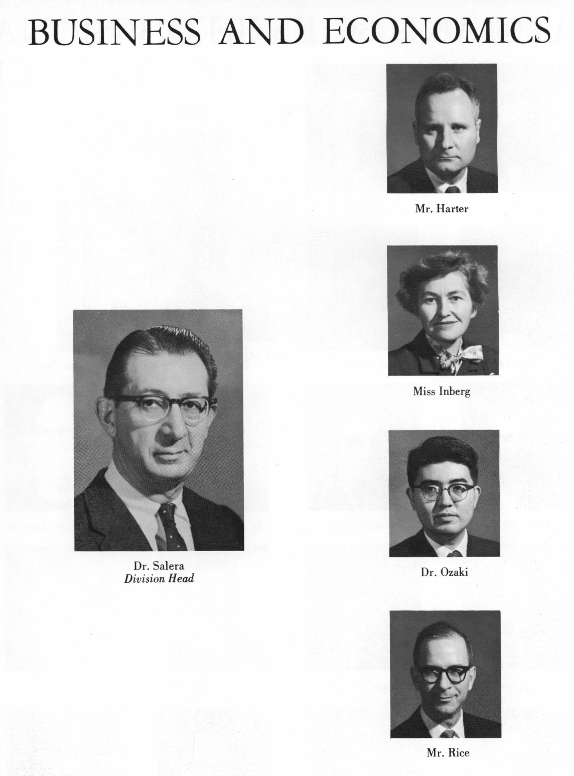 Faculty from 1964