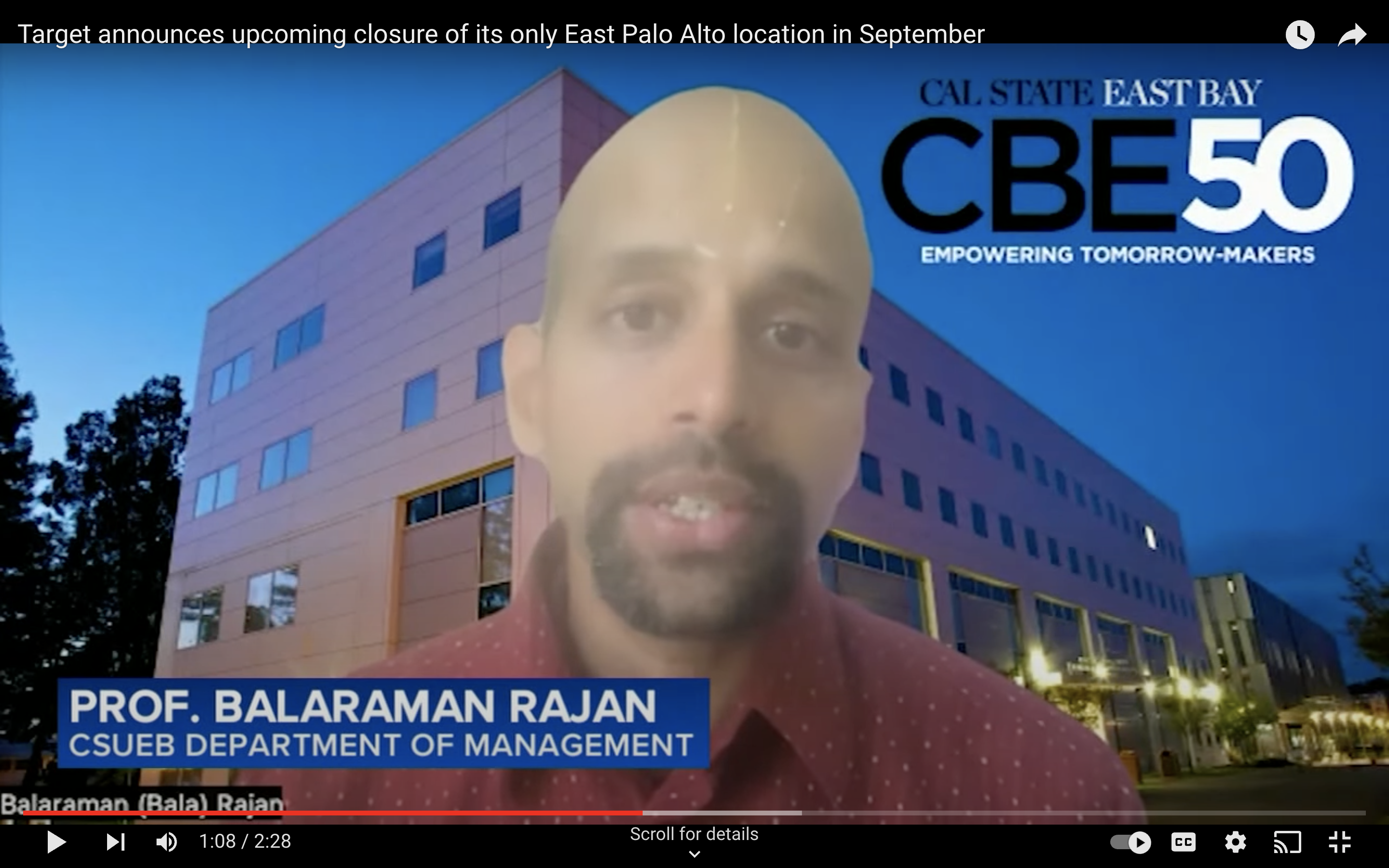 Dr. Balaraman Rajan on ABC 7