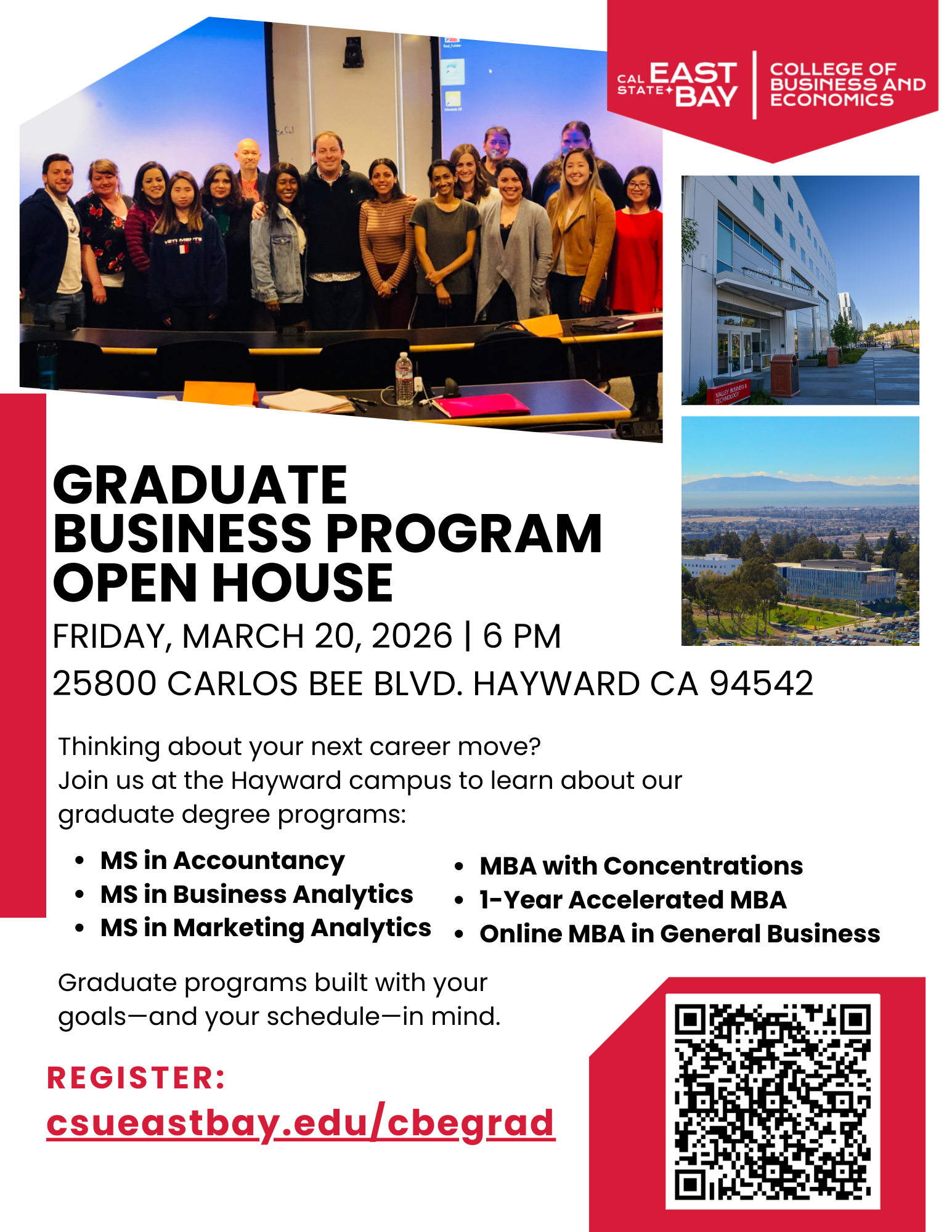 Business Graduate Open House Flyer