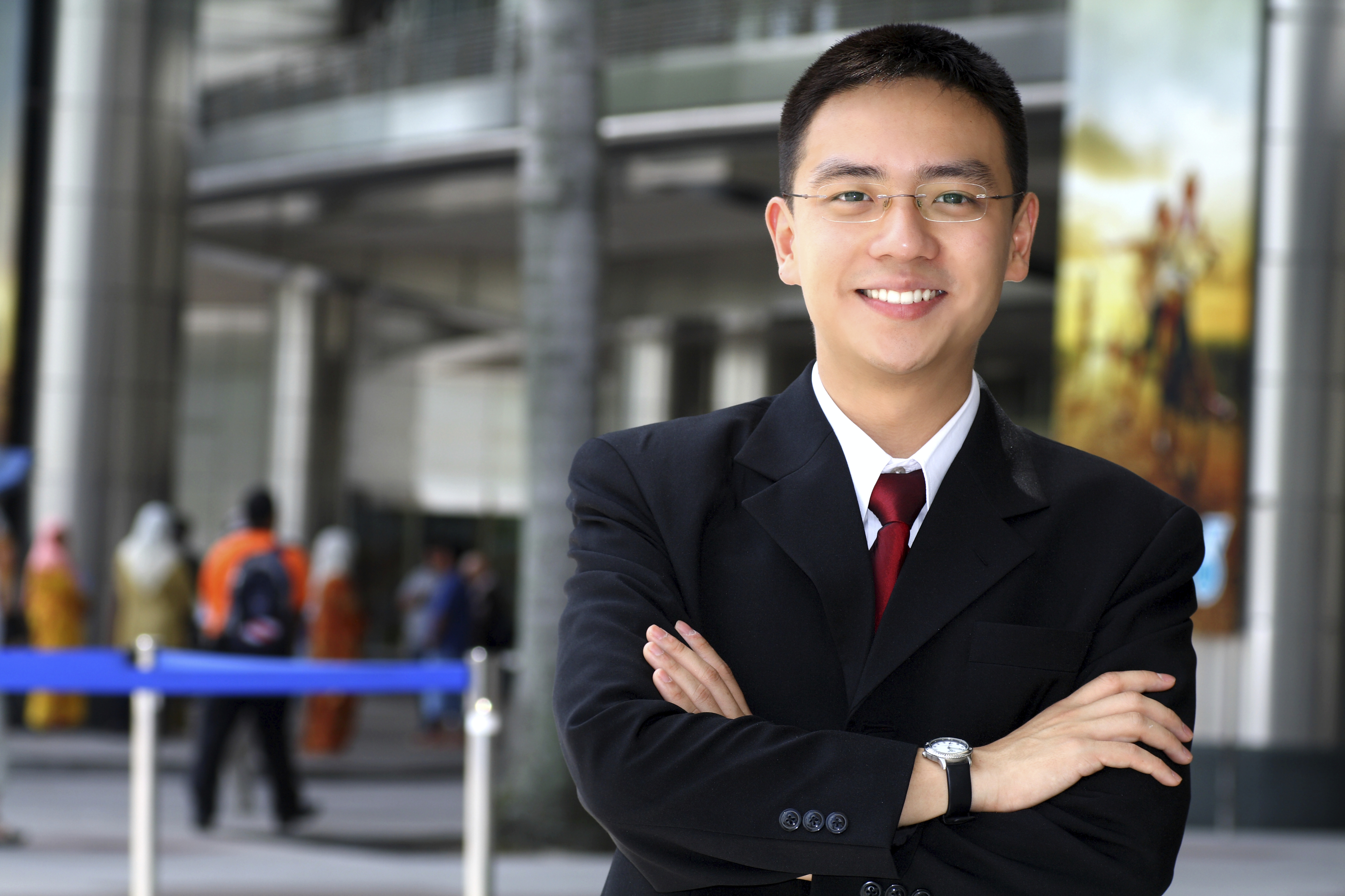 man with suit standing