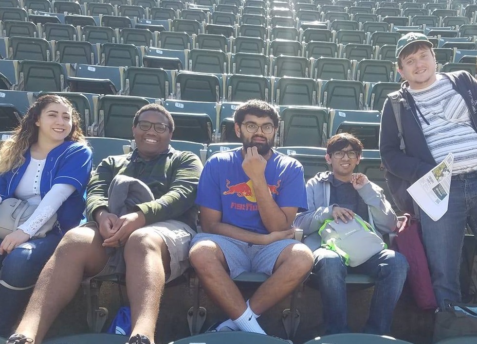 Students at A's Game
