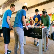 Picture of CLP Students and Coaches at Game Night