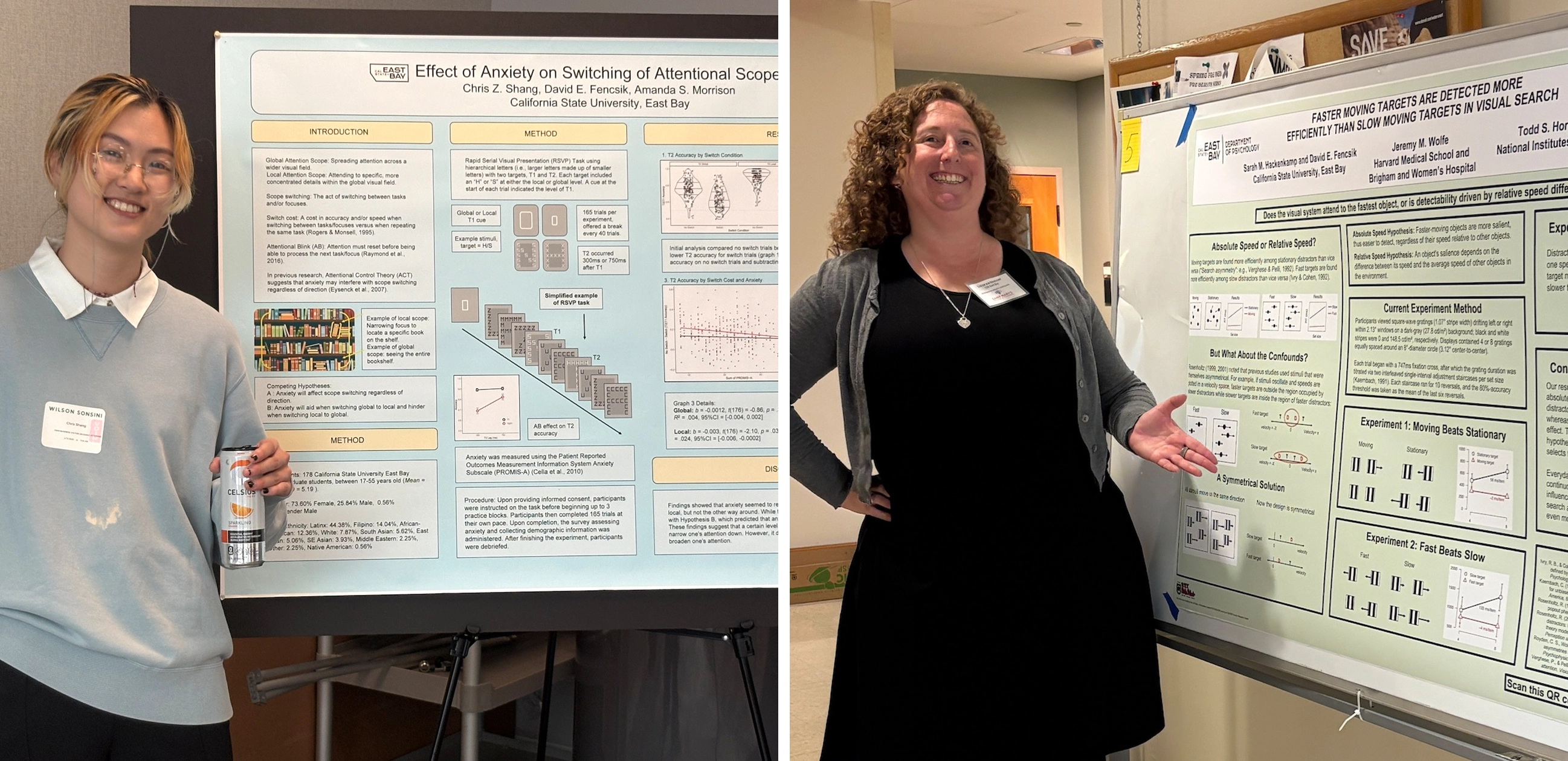 Photo of Chris Shang and Sarah Hackencamp with the winning posters