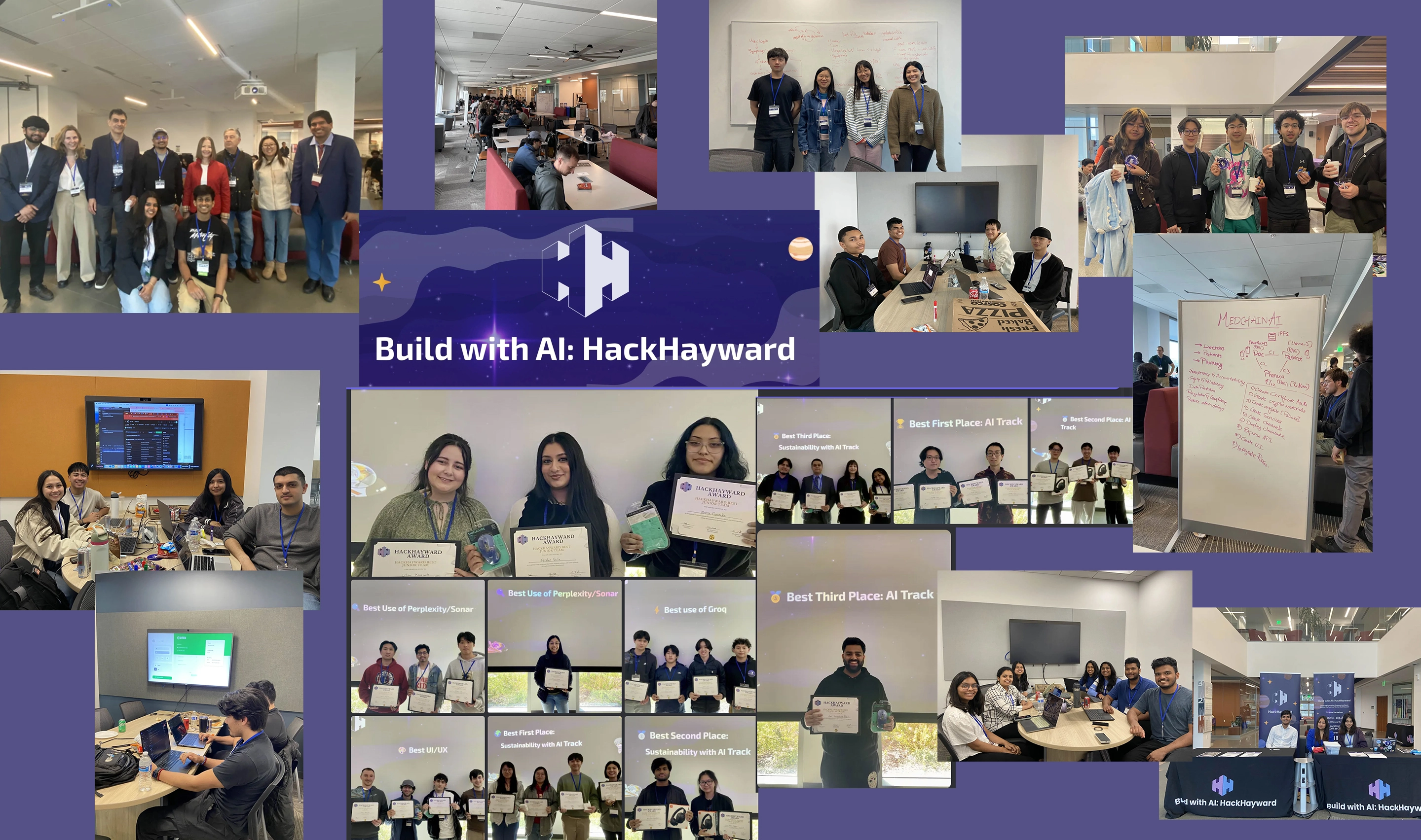 photo collage of HackHayward participants