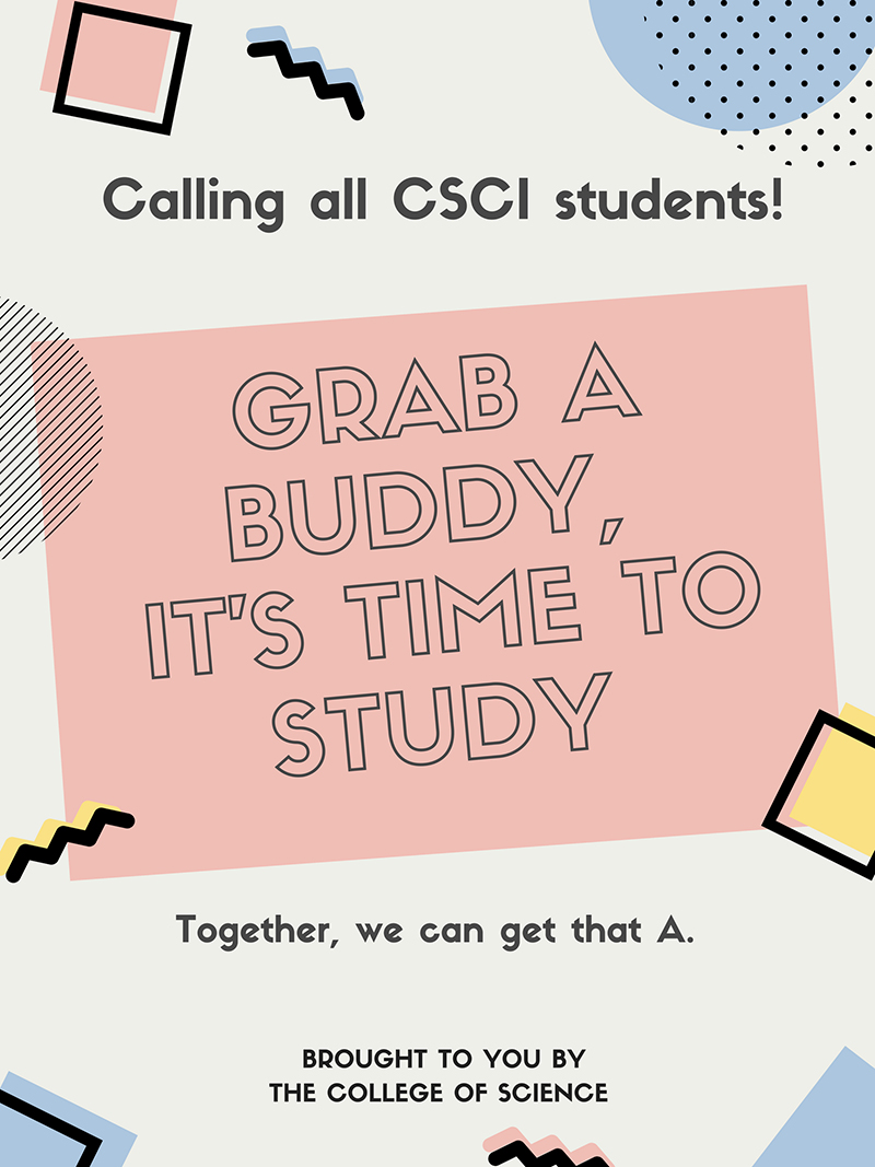 grab a buddy, its time to study banner
