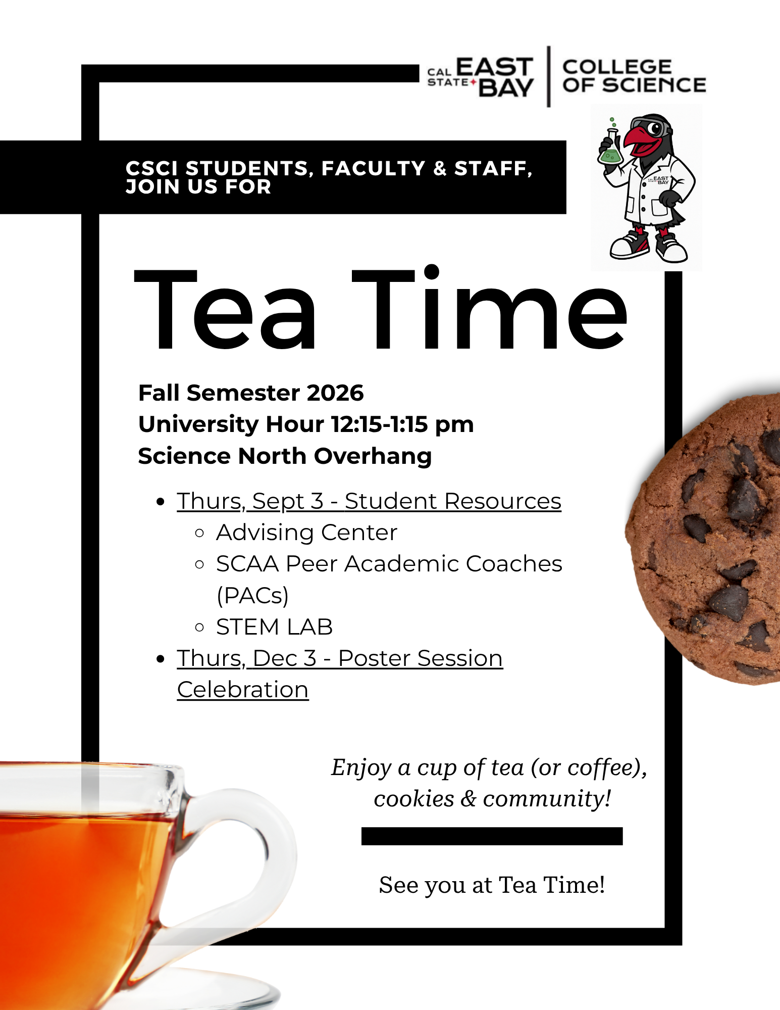 Flyer of Fall 2026 Team Time dates and times