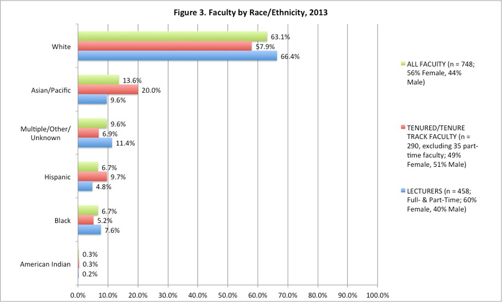 Figure 3. Faculty by Race/Ethnicity 2013