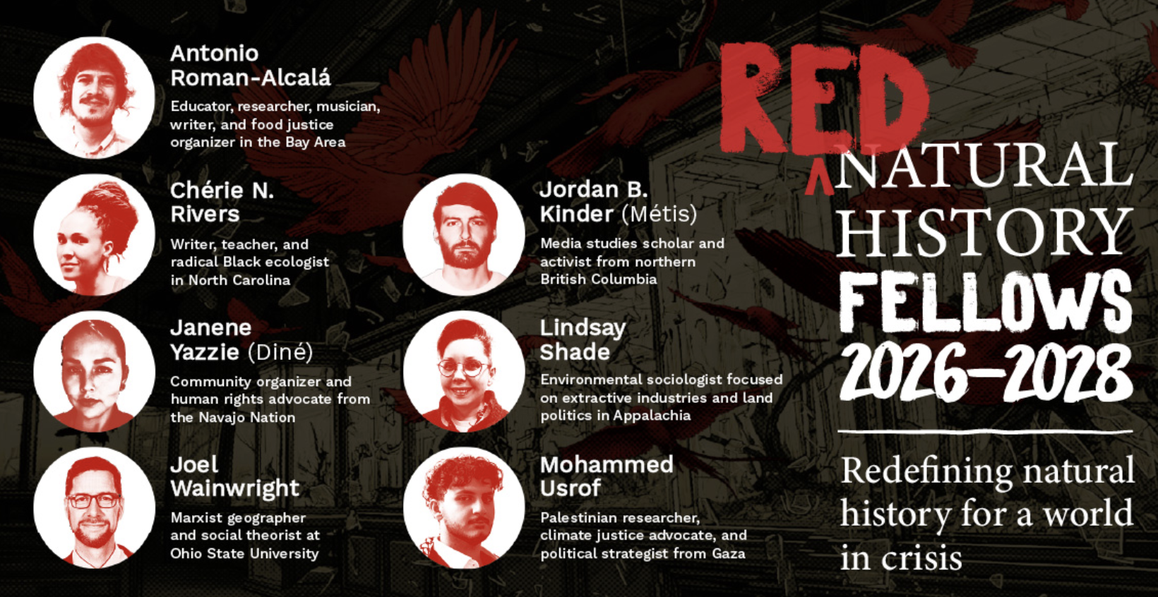 Panel showing 2026-28 RED Natural History Fellows