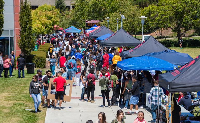 Overview Shot of Student Fair