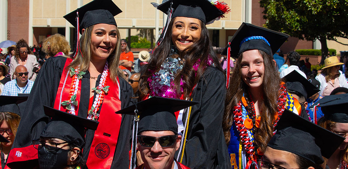 graduates at commencement