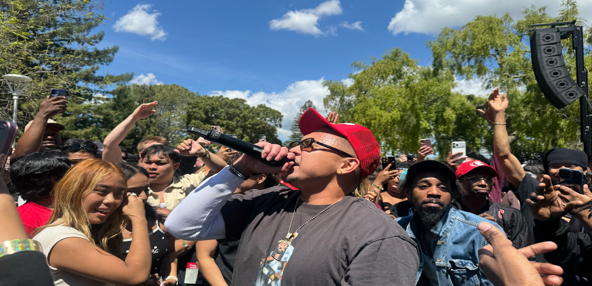 Popular Rapper P-Lo Performing at CSUEB