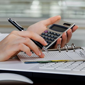 calculator in hand 