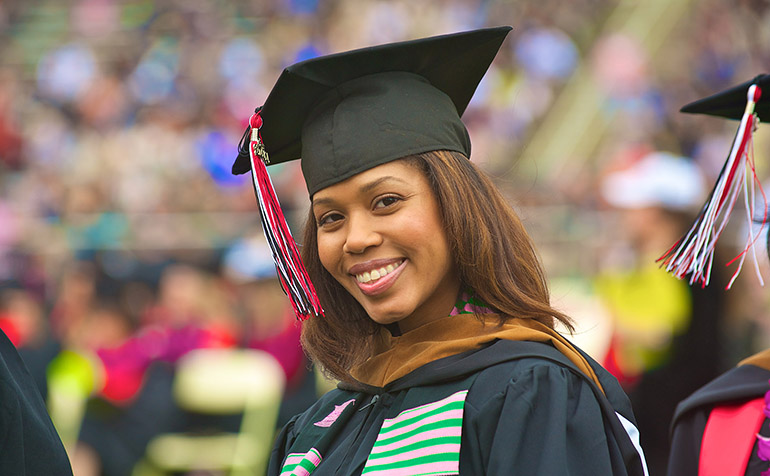 Female Student at Graduation