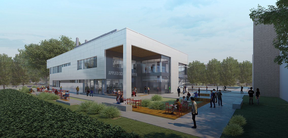 Rending of Applied Sciences Center building
