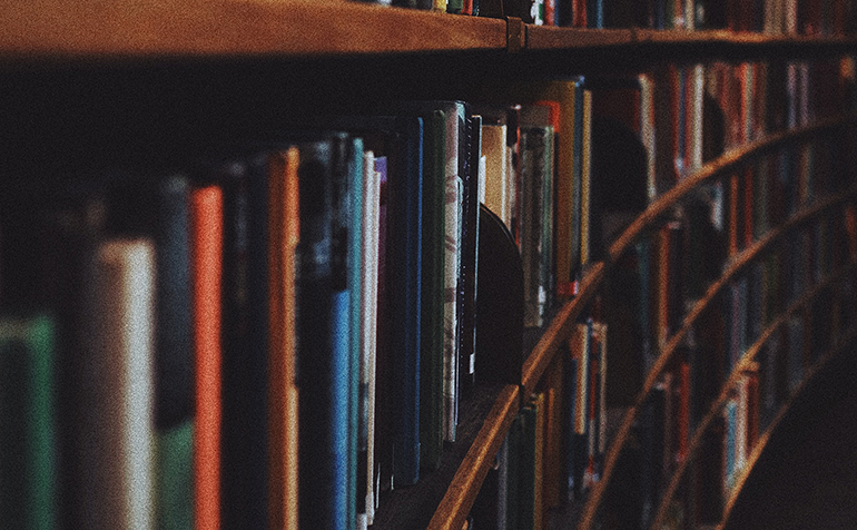 Books in a library