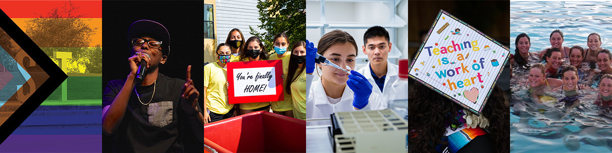 Photo collage of students