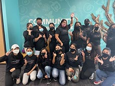 Group of people in masks