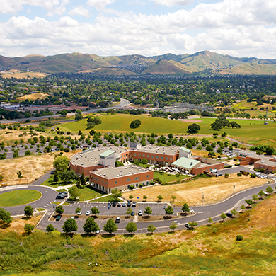  Aerial view of the Concord campus with Mt. Diablo in the background