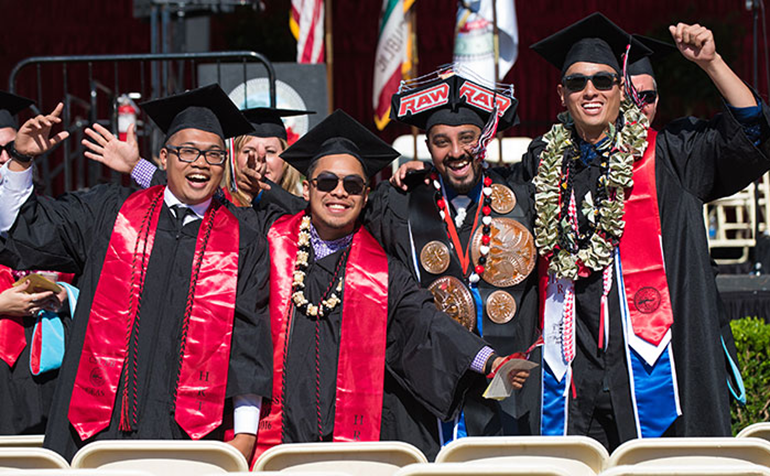 Students celebrate at graduation
