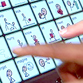 fingers pressing on screen 