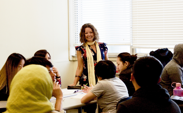 an ALP instructor in a classroom