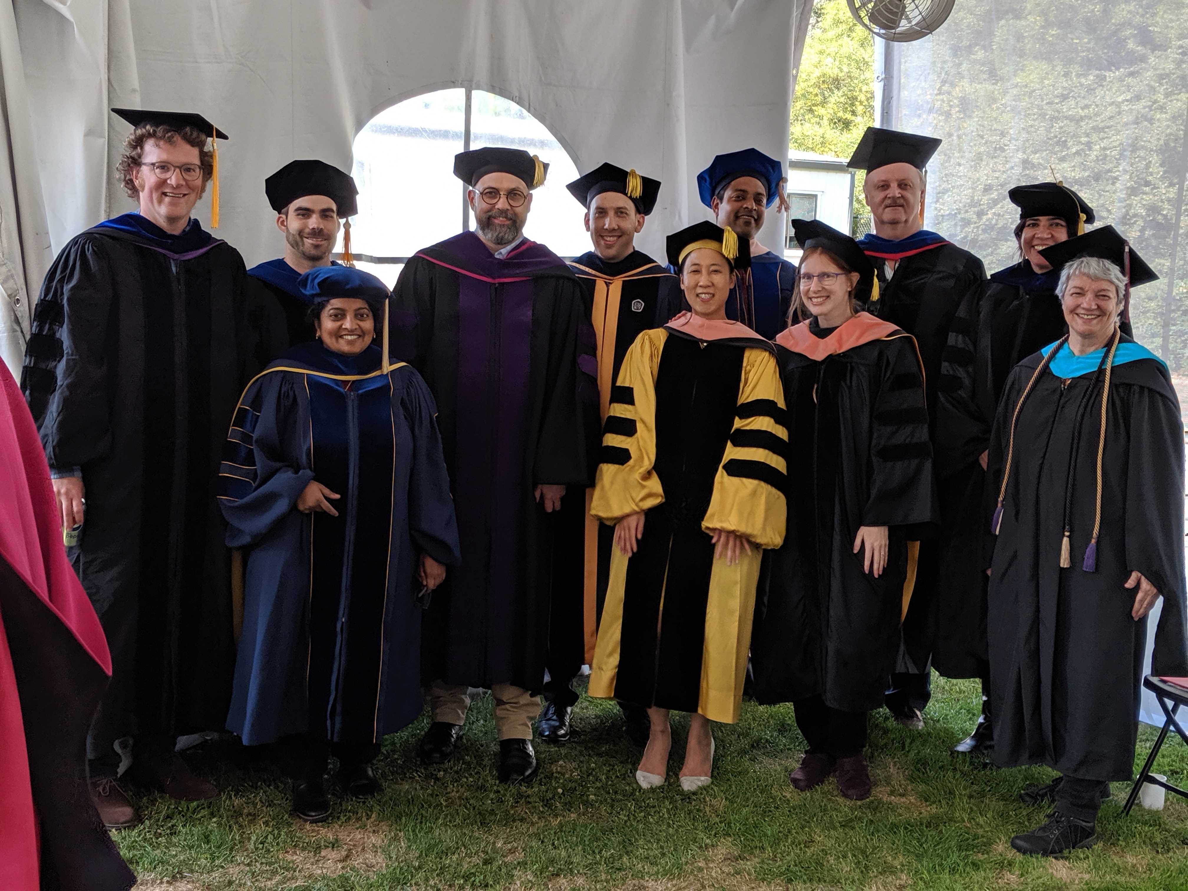Health Sciences faculty in graduation robes