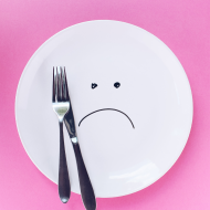 A sad face on a plate