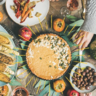 a table of thanksgiving meals