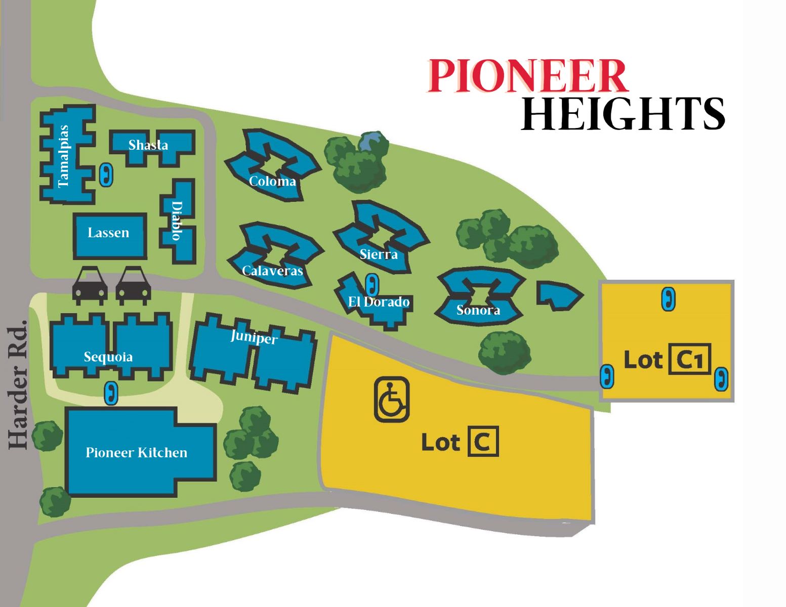 Pioneer Heights Layout Overhead Map