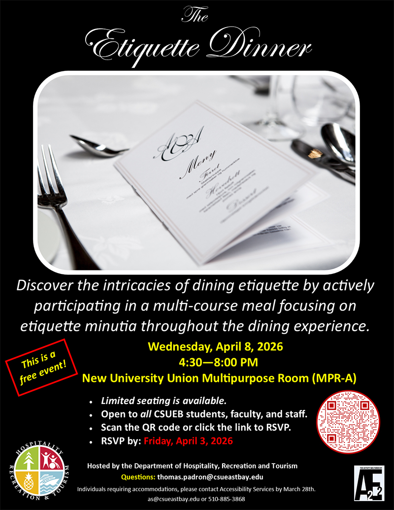 Etiquette Dinner Flyer