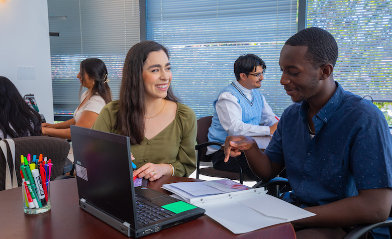 image of two students taking