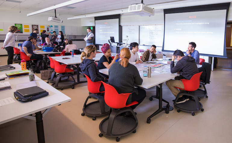 image of graduate students in the classroom