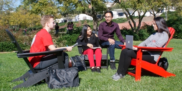 students outside union