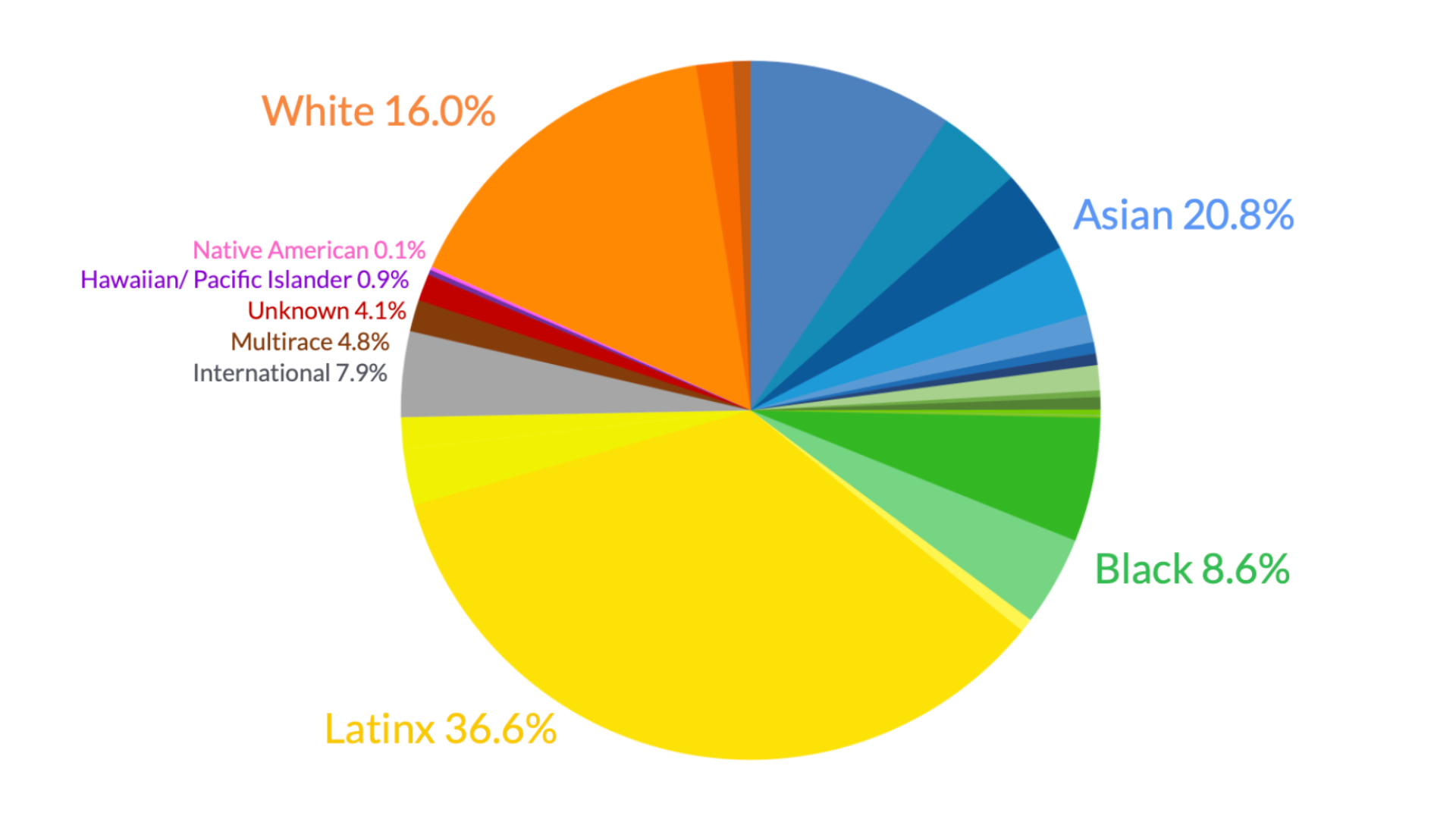 60 Ethnicities Pie